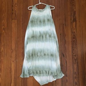 Light green tie-dye dress